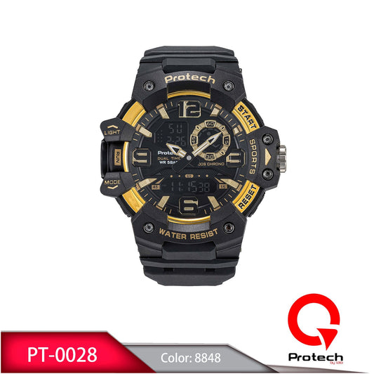 Reloj Loto Hombre Negro Dorado PT-0028-NEDO