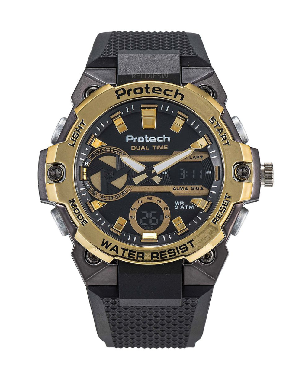 Reloj Loto Hombre Negro Dorado PT-0030-NEDO