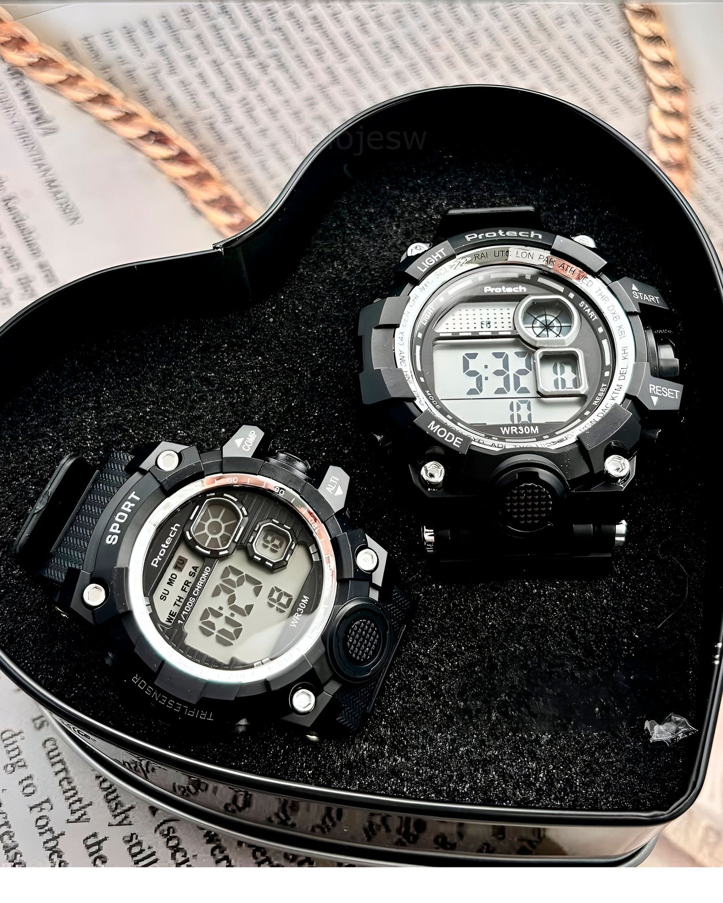 Reloj Loto Pareja Negro PT-0034-NEPL