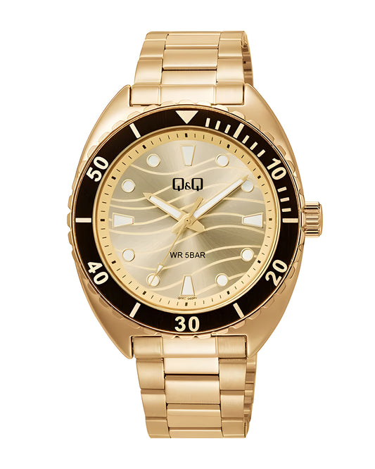 Reloj Q&Q Hombre Original Dorado Q08C003Y