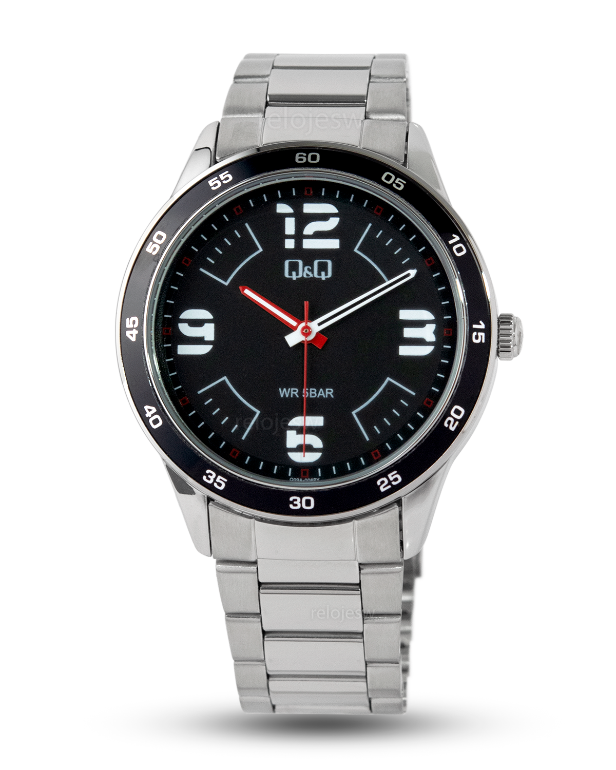Reloj Q&Q Hombre Plateado Q09A006Y