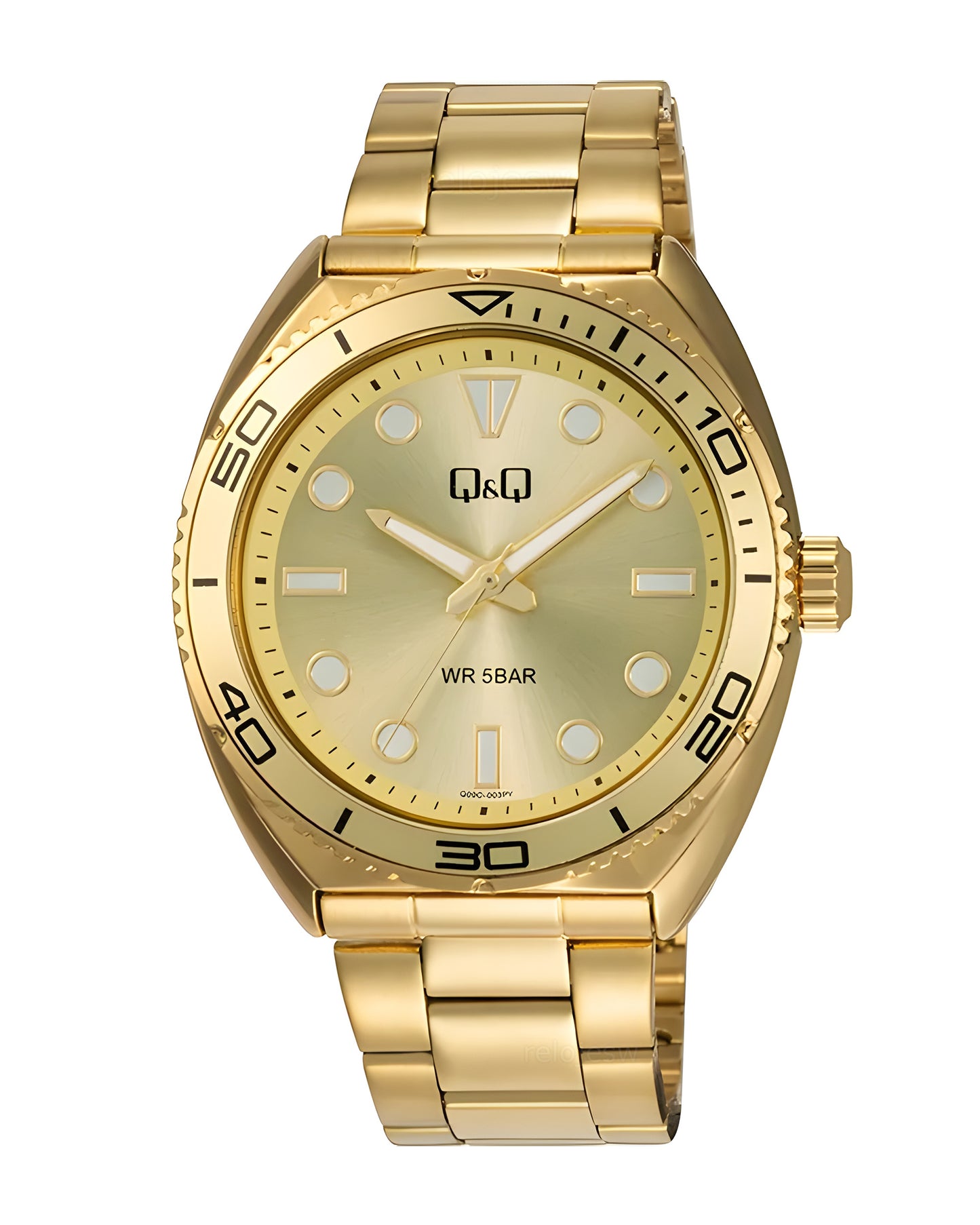 Reloj Q&Q Hombre Original Dorado Q09C003Y
