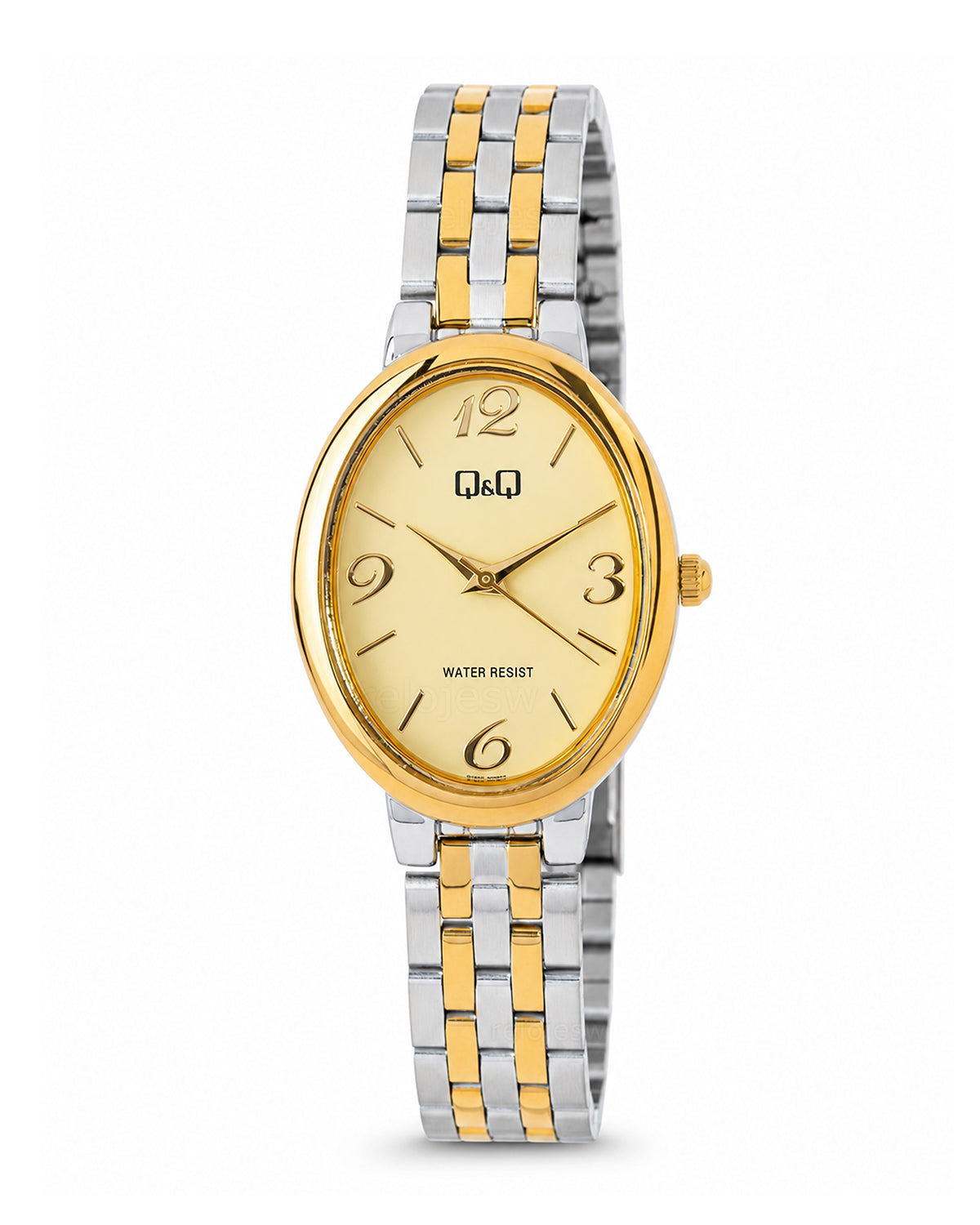 Reloj Q&Q Original Mujer Plateado y Dorado Q10C003Y