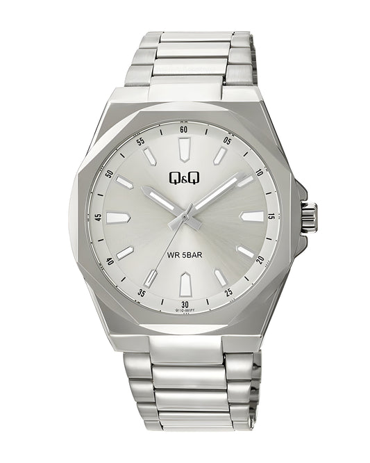 Reloj Q&Q Hombre Plateado Q11C001Y