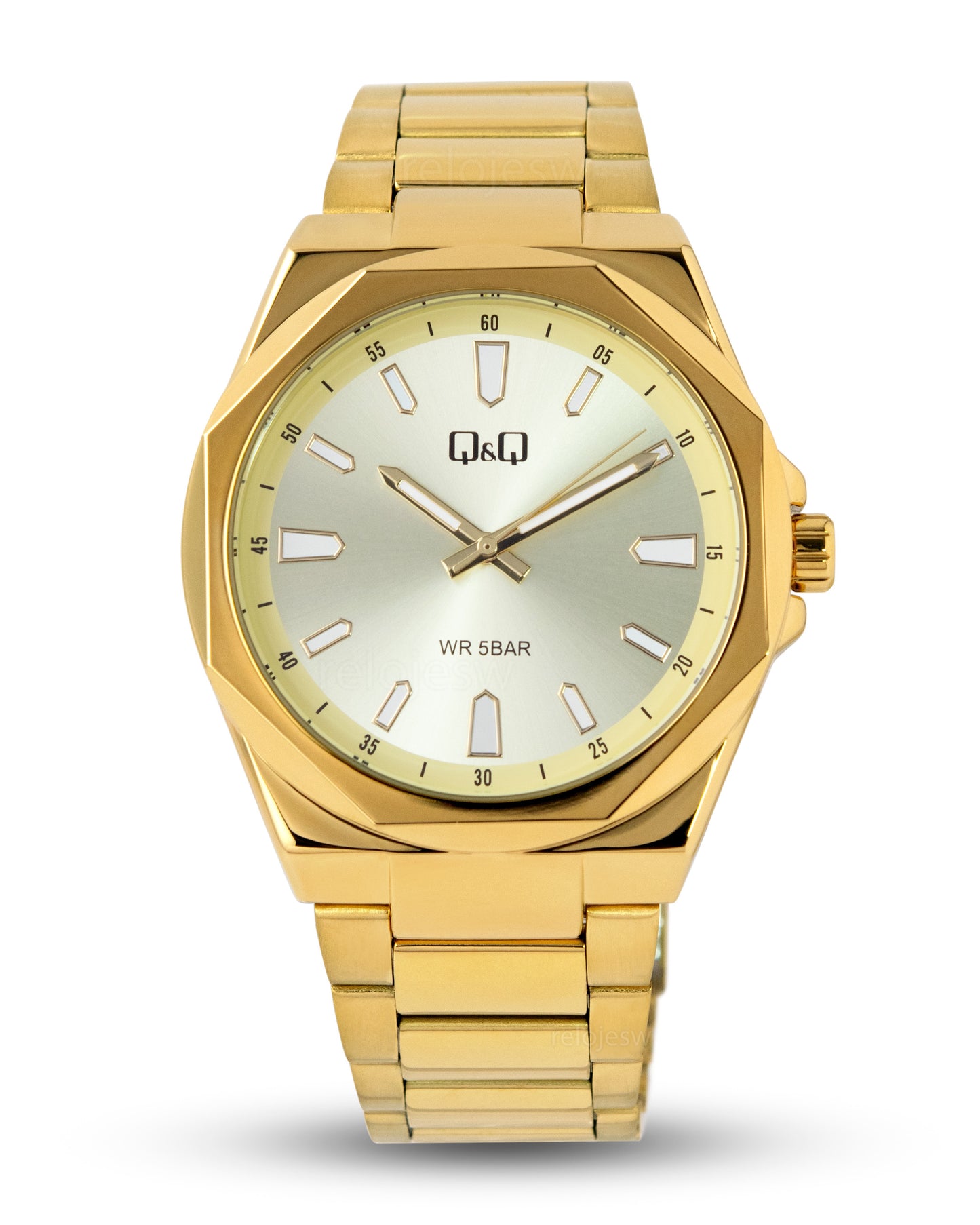 Reloj Q&Q Hombre Dorado Q11C004Y