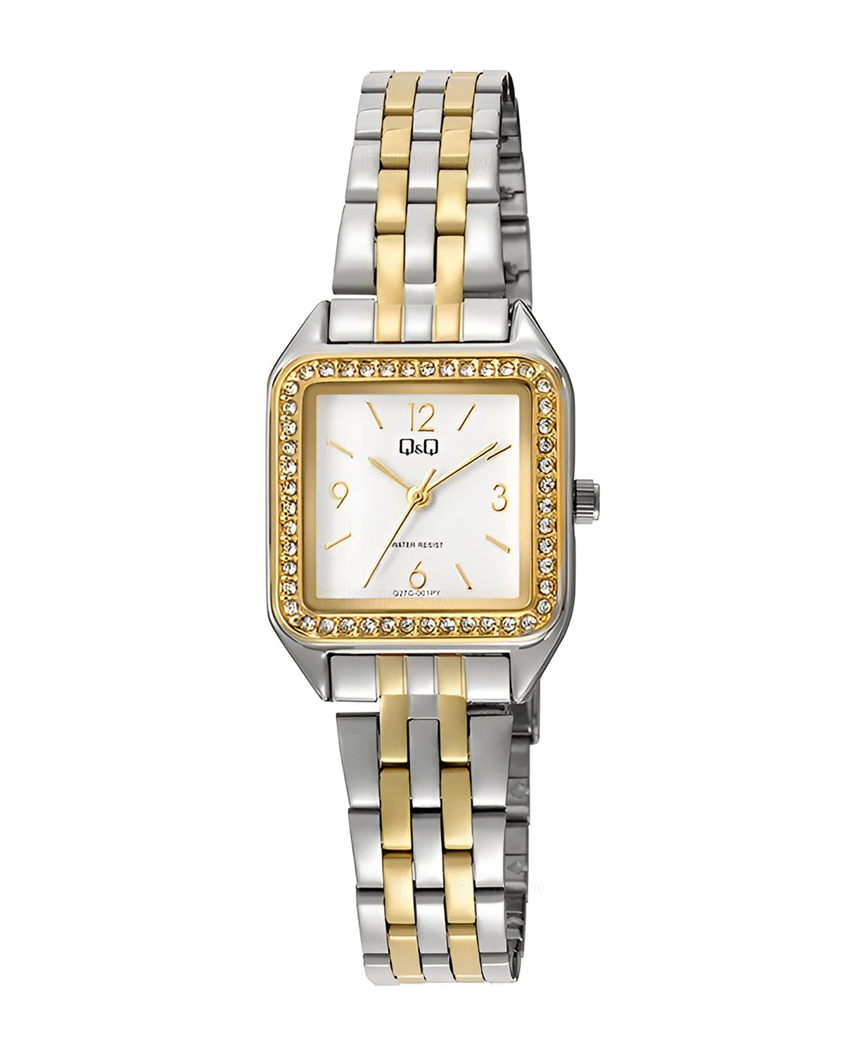 Reloj Q&Q Original Mujer Plateado y Dorado Q27C001Y