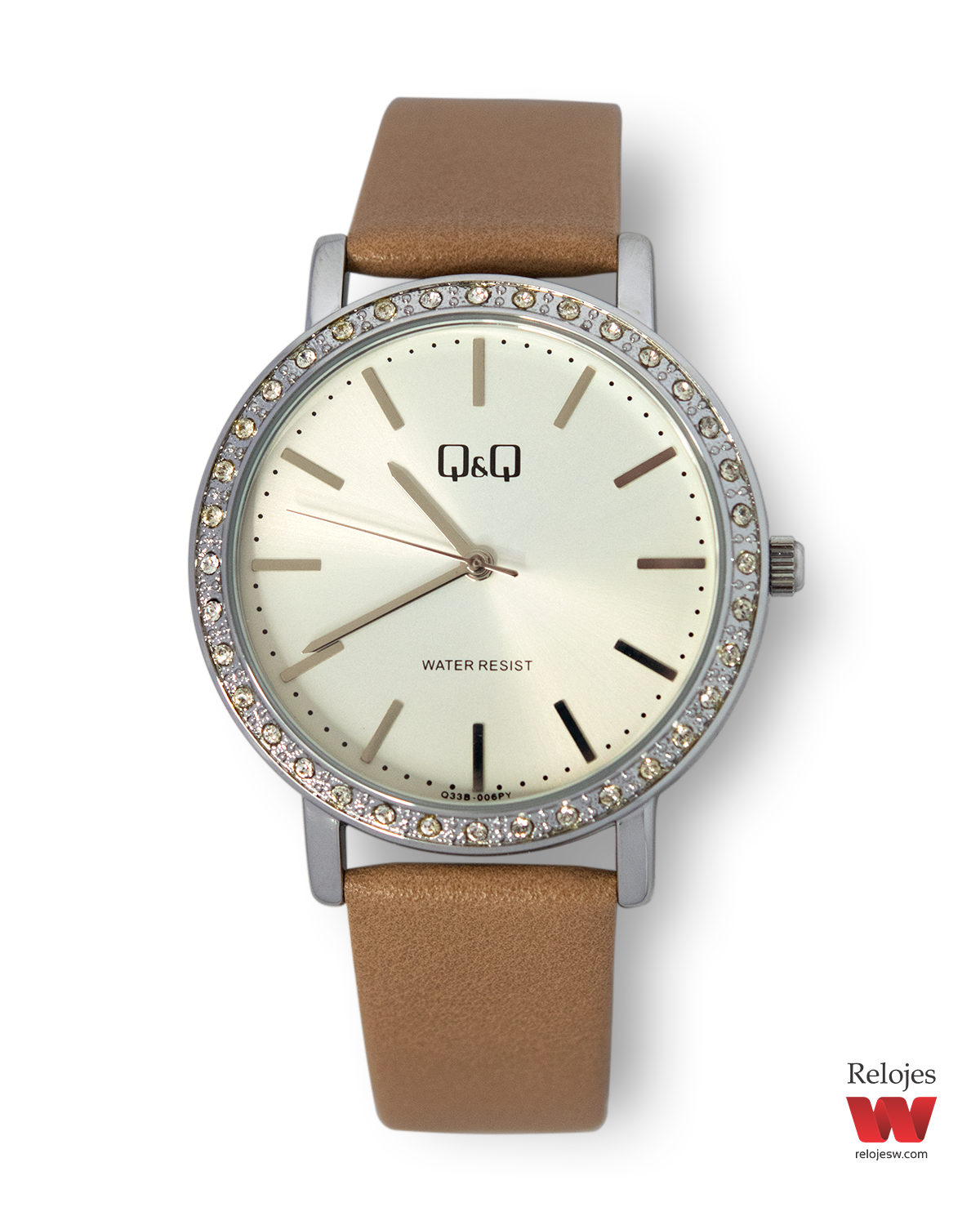 Reloj Q&Q Mujer Café Plateado Q33B006Y