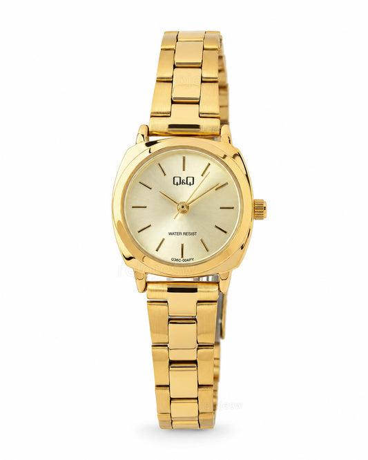 Reloj Q&Q Mujer Original Dorado Q36C004Y