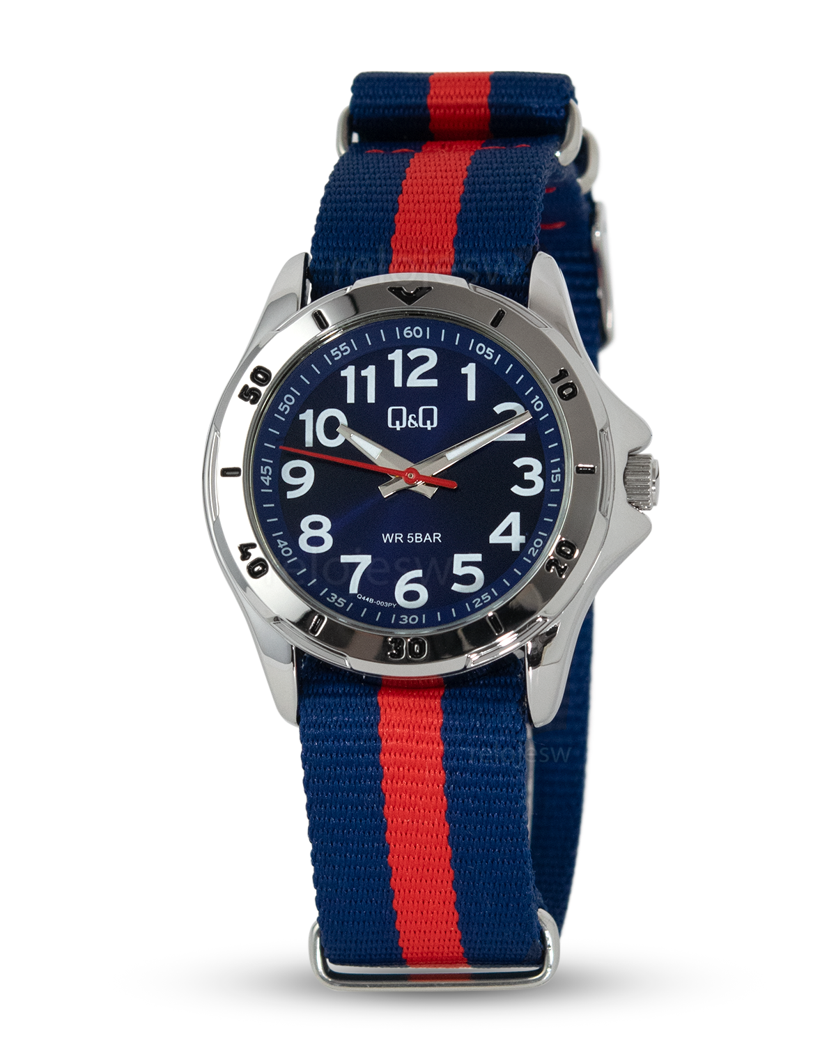 Reloj Q&Q Hombre Azul Plateado Q44B003Y