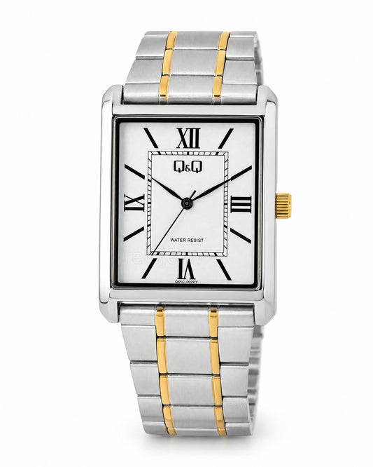 Reloj Q&Q Hombre Original Plateado y Dorado Q45C002Y