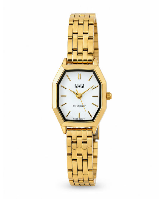 Reloj Q&Q Mujer Original Dorado Q50C003Y