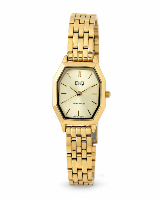 Reloj Q&Q Mujer Original Dorado Q50C004Y