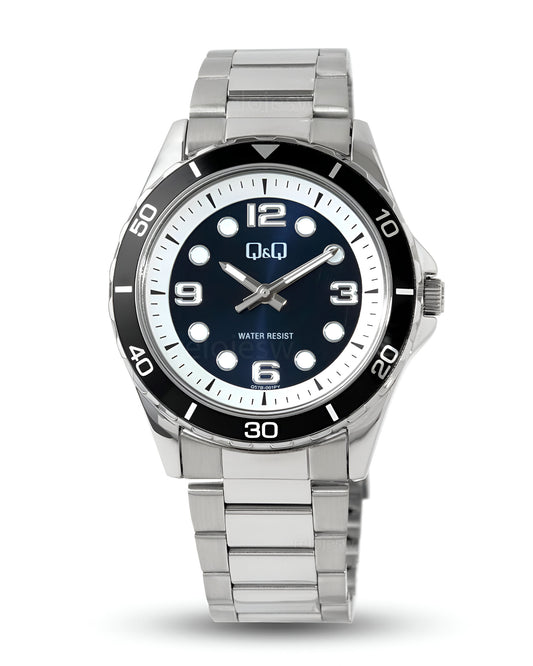 Reloj Q&Q Hombre Plateado Negro Q57B001Y