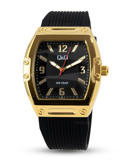 Reloj Q&Q Hombre Negro Dorado Q67B501Y