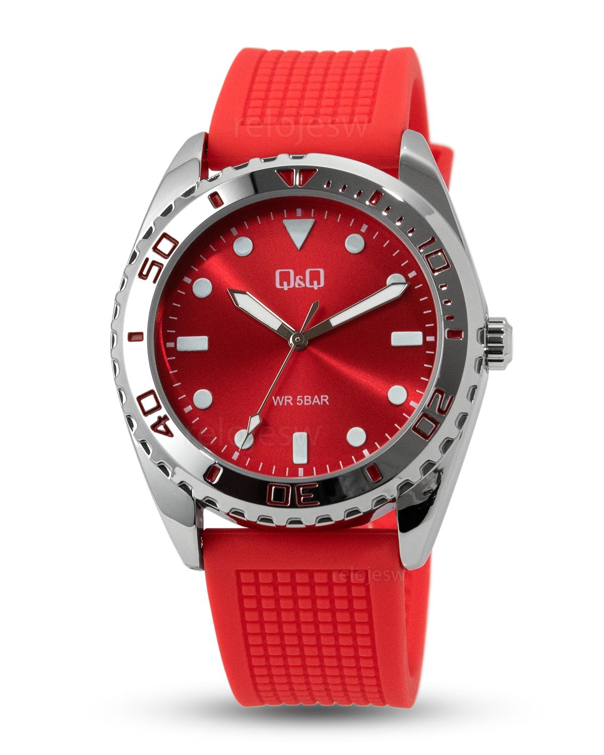 Reloj Q&Q Rojo Plateado Q69B501Y