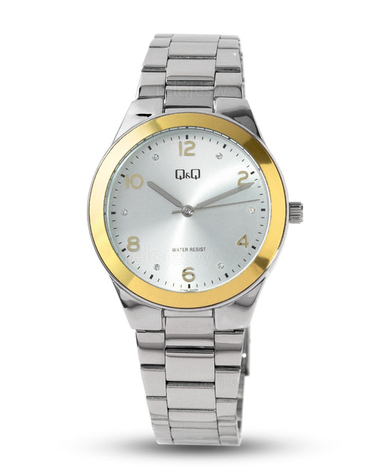 Reloj Q&Q Mujer Plateado Dorado Q78B002Y