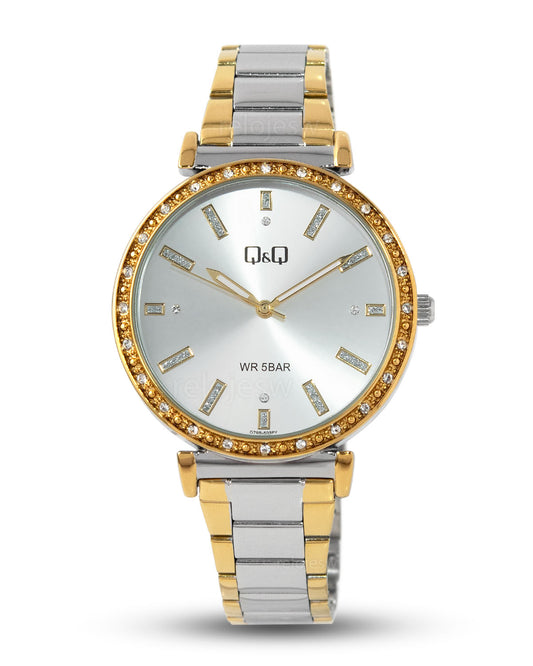 Reloj Q&Q Mujer Plateado Dorado Q79B503Y