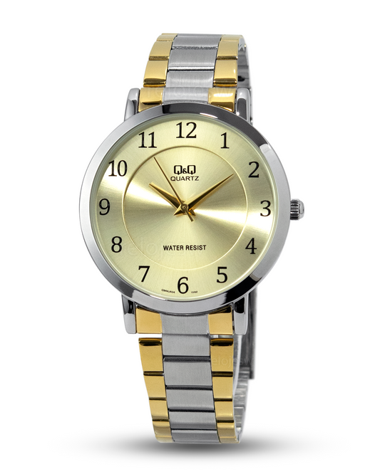 Reloj Q&Q Hombre Plateado Dorado Q944J404Y