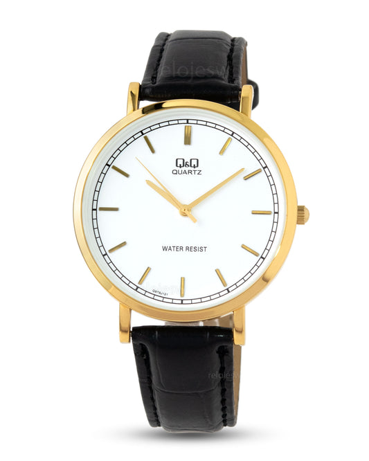 Reloj Q&Q Hombre Negro Dorado Q978J121Y