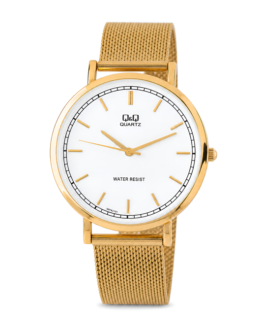 Reloj Q&Q Hombre Negro Dorado Q978J121Y
