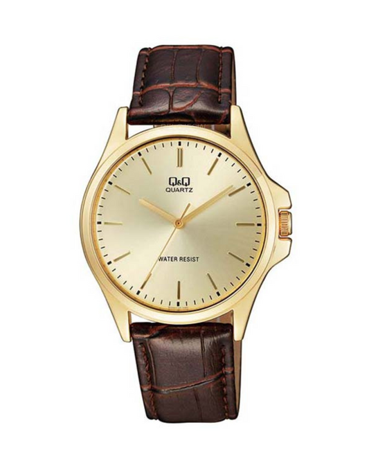 Reloj Q&Q Hombre Marrón Dorado QA06J100Y