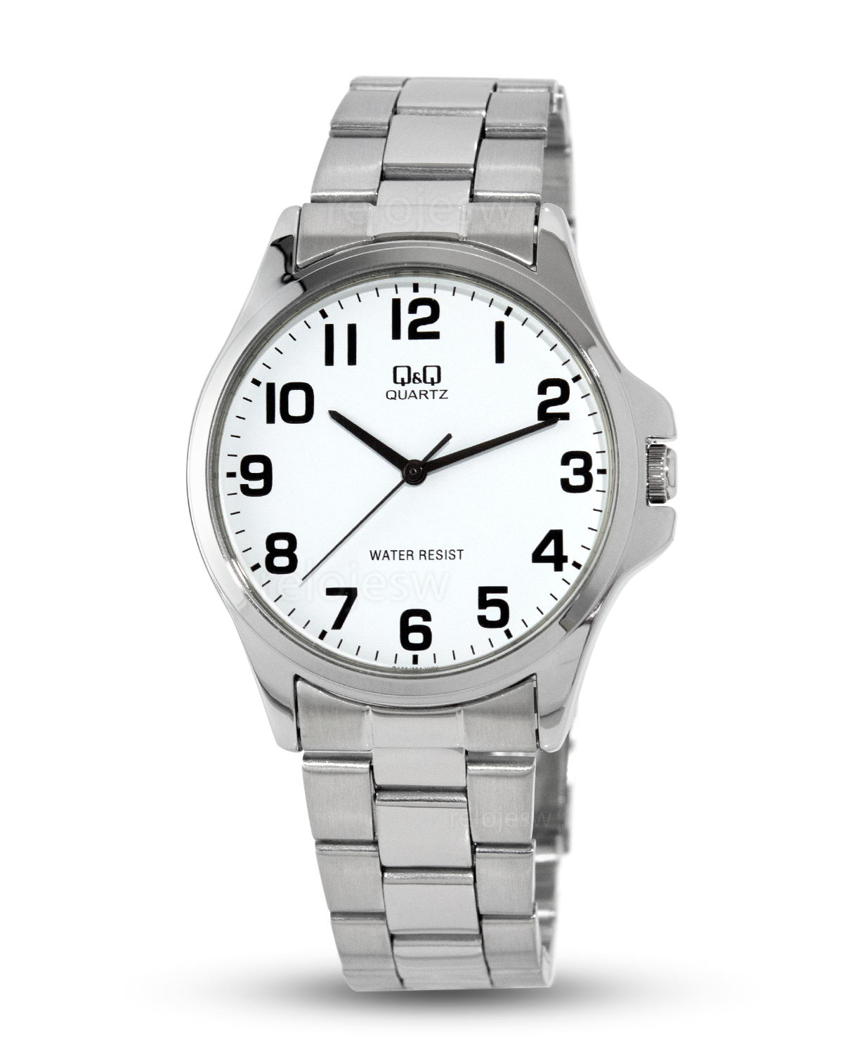 Reloj Q&Q Hombre Plateado Blanco QA06J204Y