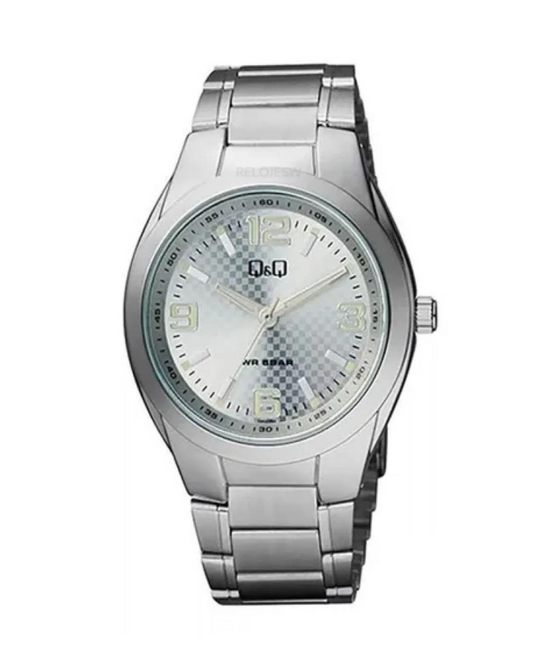 Reloj Q&Q Hombre Plateado QB52J204Y