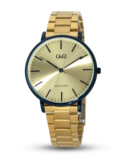 Reloj Q&Q Hombre Dorado Azul QZ00J810Y