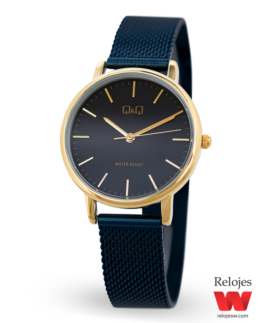 Reloj Q&Q Mujer Azul Dorado QZ01J819Y