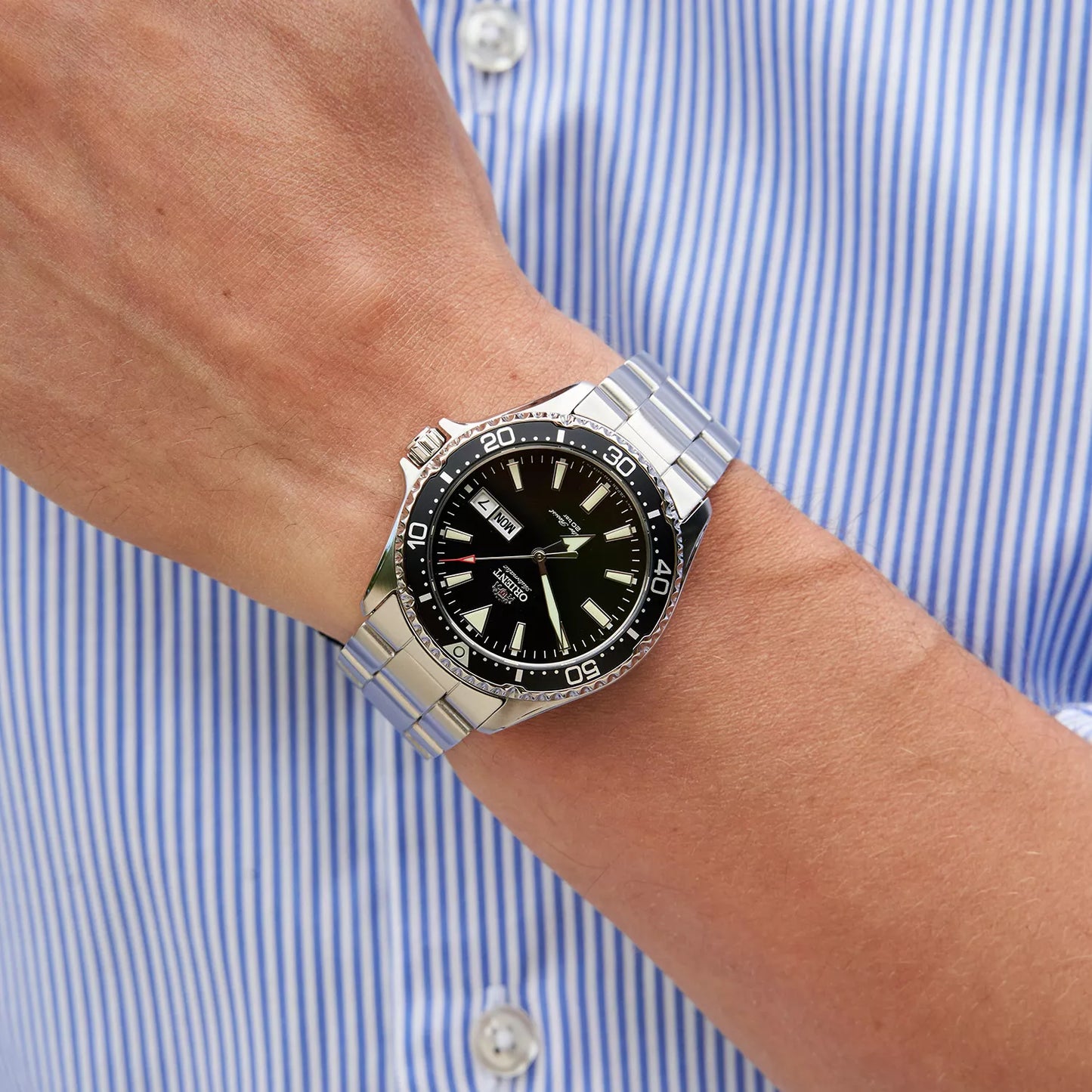 Reloj Orient Kamasu Hombre Original Plateado RA-AA0001B