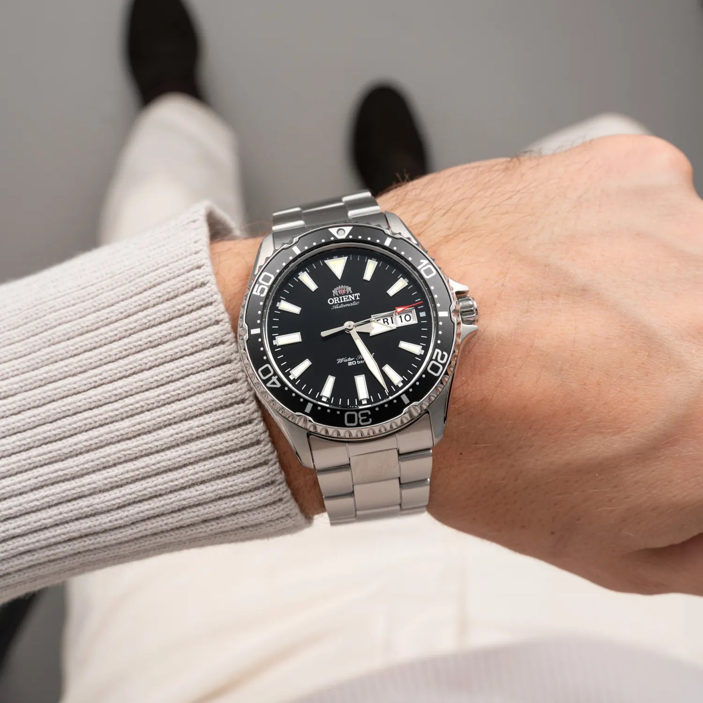 Reloj Orient Kamasu Hombre Original Plateado RA-AA0001B
