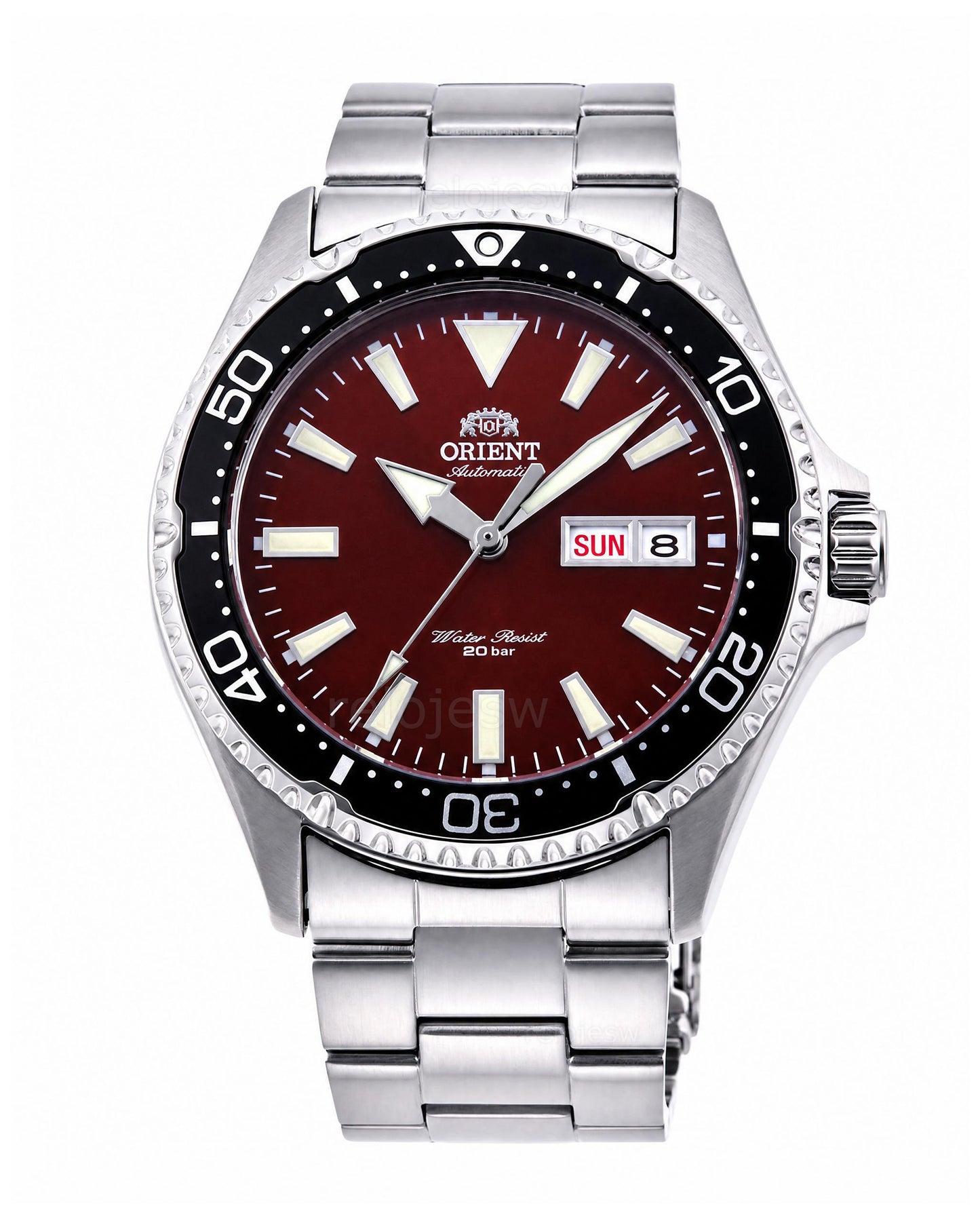 Reloj Orient Hombre Kamasu Original Plateado RA-AA0003R