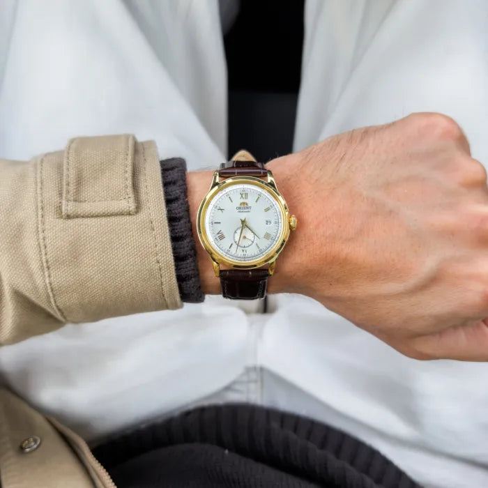 Reloj Orient Hombre Original Marrón Bambino Small Seconds V2 RA-AP0106S