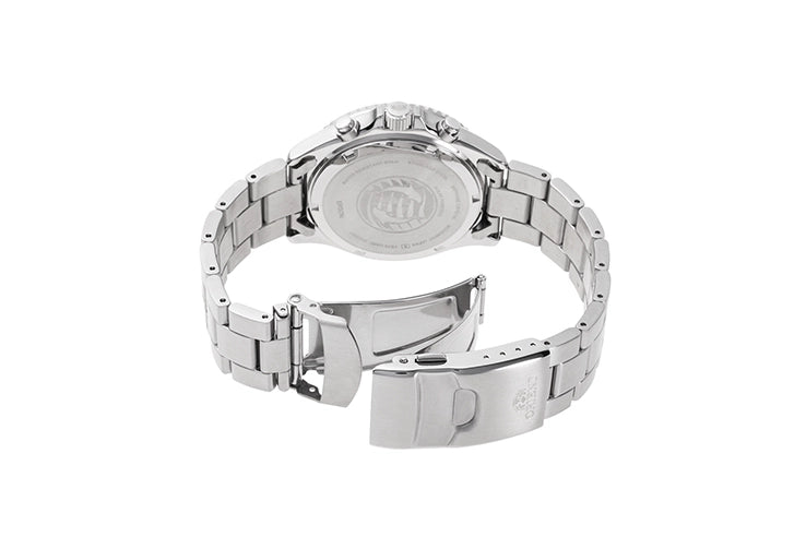 Reloj Orient Hombre Original Mako Cronógrafo Solar Plateado RA-TX0202B