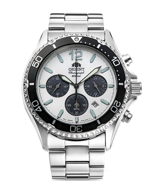 Reloj Orient Mako Cronógrafo Solar Hombre Panda RA-TX0203S