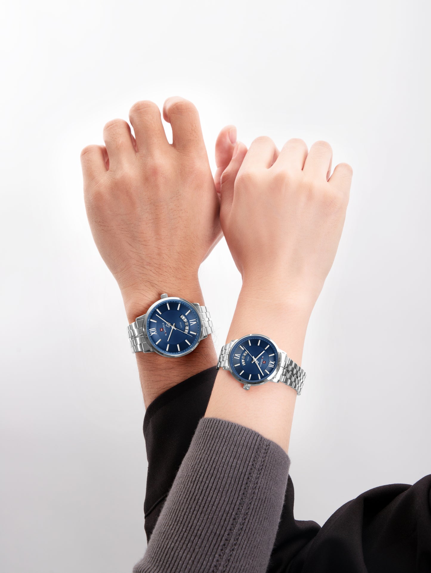 Reloj Naviforce Pareja Plateado Azul NF9238-PLAZ