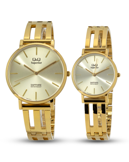 Reloj Q&Q Superior Pareja Dorado S13A501Y-S14A501Y