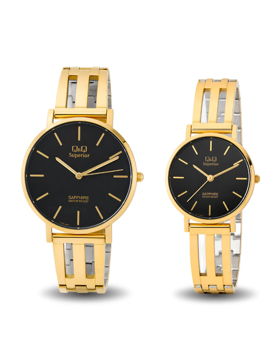 Reloj Q&Q Superior Pareja Original S13A502Y-S14A502Y