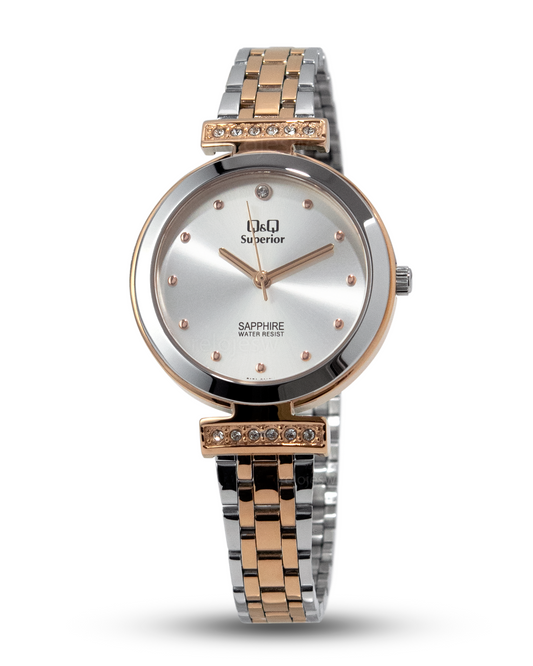 Reloj Q&Q Superior Mujer Oro Rosa Plateado S15A503Y