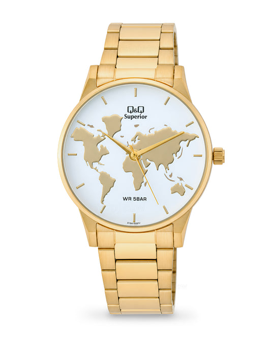Reloj Q&Q Superior Hombre Original Dorado S19A500Y