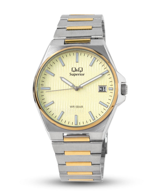 Reloj Q&Q Superior Hombre Plateado Dorado S21A007Y