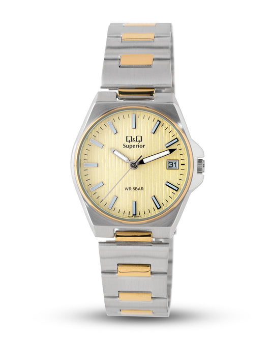 Reloj Q&Q Superior Mujer Plateado y Dorado S22A007Y