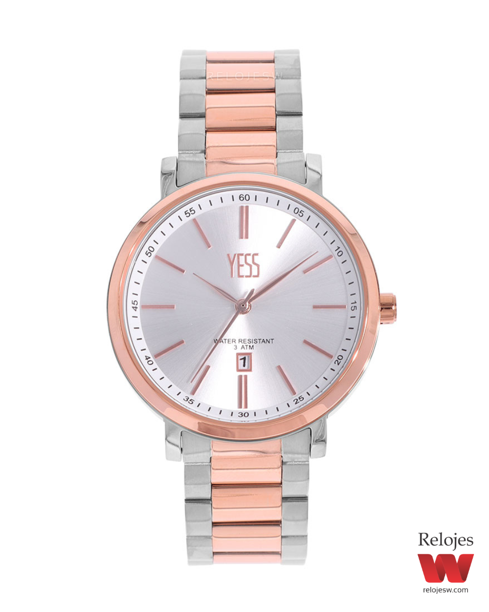 Reloj Yess Mujer SM-22026 Oro Rosa Plateado