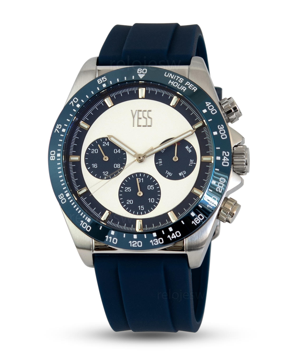 Reloj Yess Hombre SMT-230420 Azul Plateado
