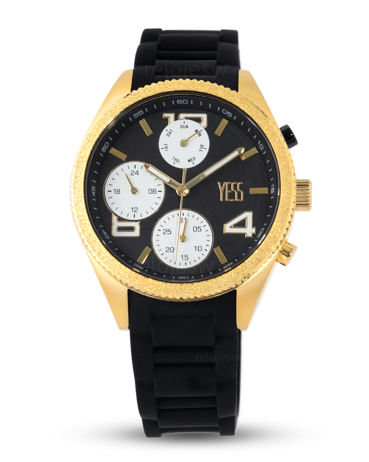 Reloj Yess Mujer Negro Dorado SMT-240612-2