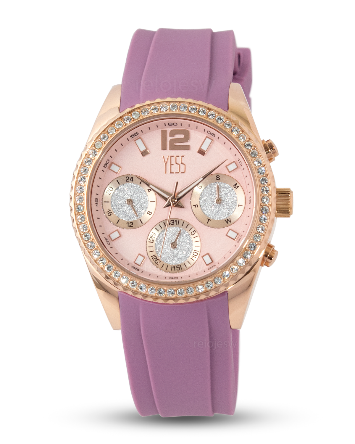 Reloj Yess Mujer Morado Dorado SMT-240617-4