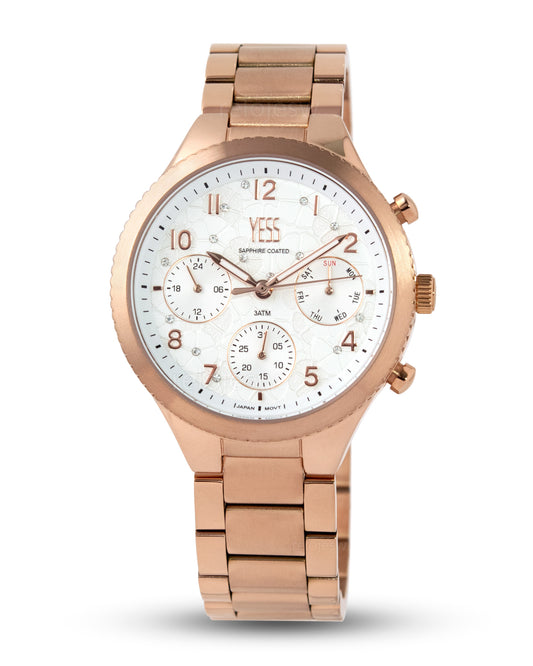 Reloj Yess Mujer Oro Rosa SMT-241006-5