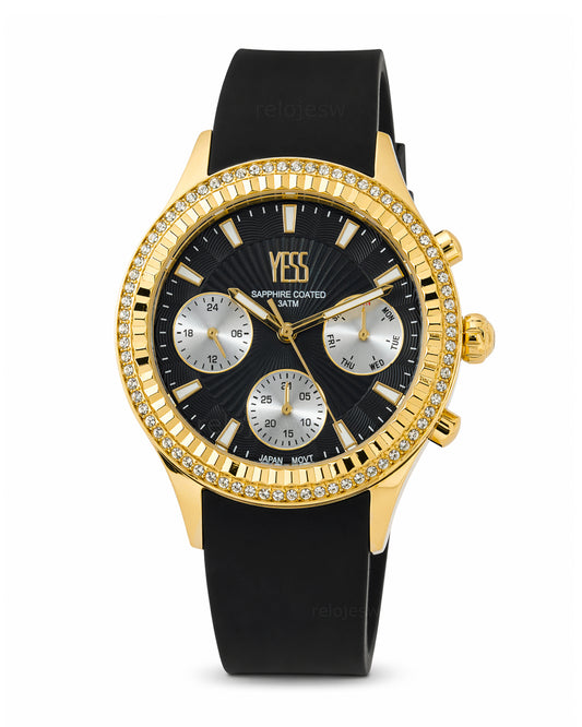 Reloj Yess Mujer Original Negro SMT-250506-1