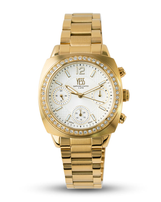 Reloj Yess Mujer Dorado SMT-250512-3
