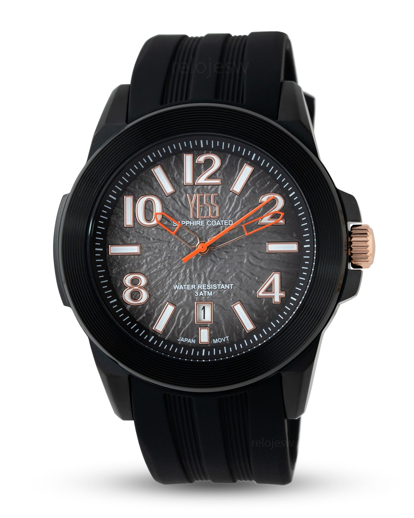 Reloj Yess Hombre Original Negro SMT-250524-2